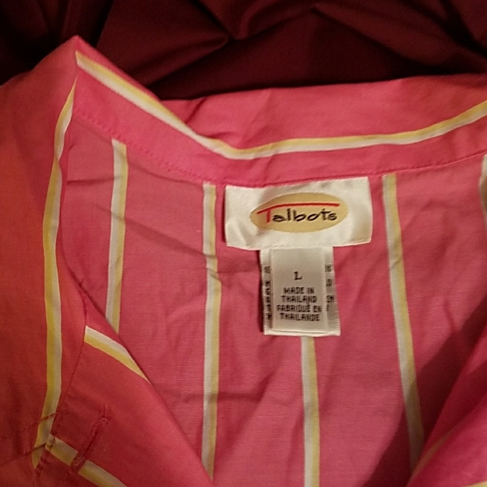 Talbots short sleeve button down top